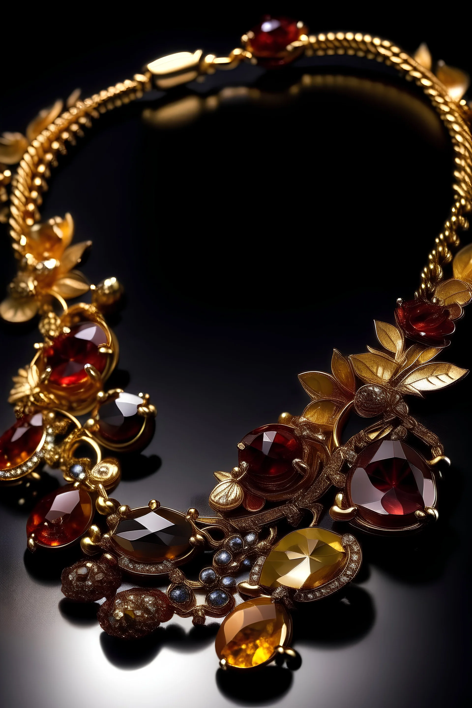 Golds and Jewels necklace.