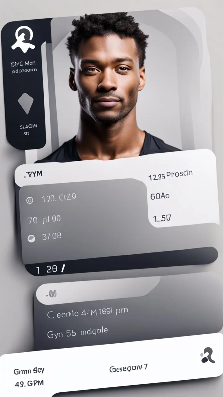 gym profile card and picture of person