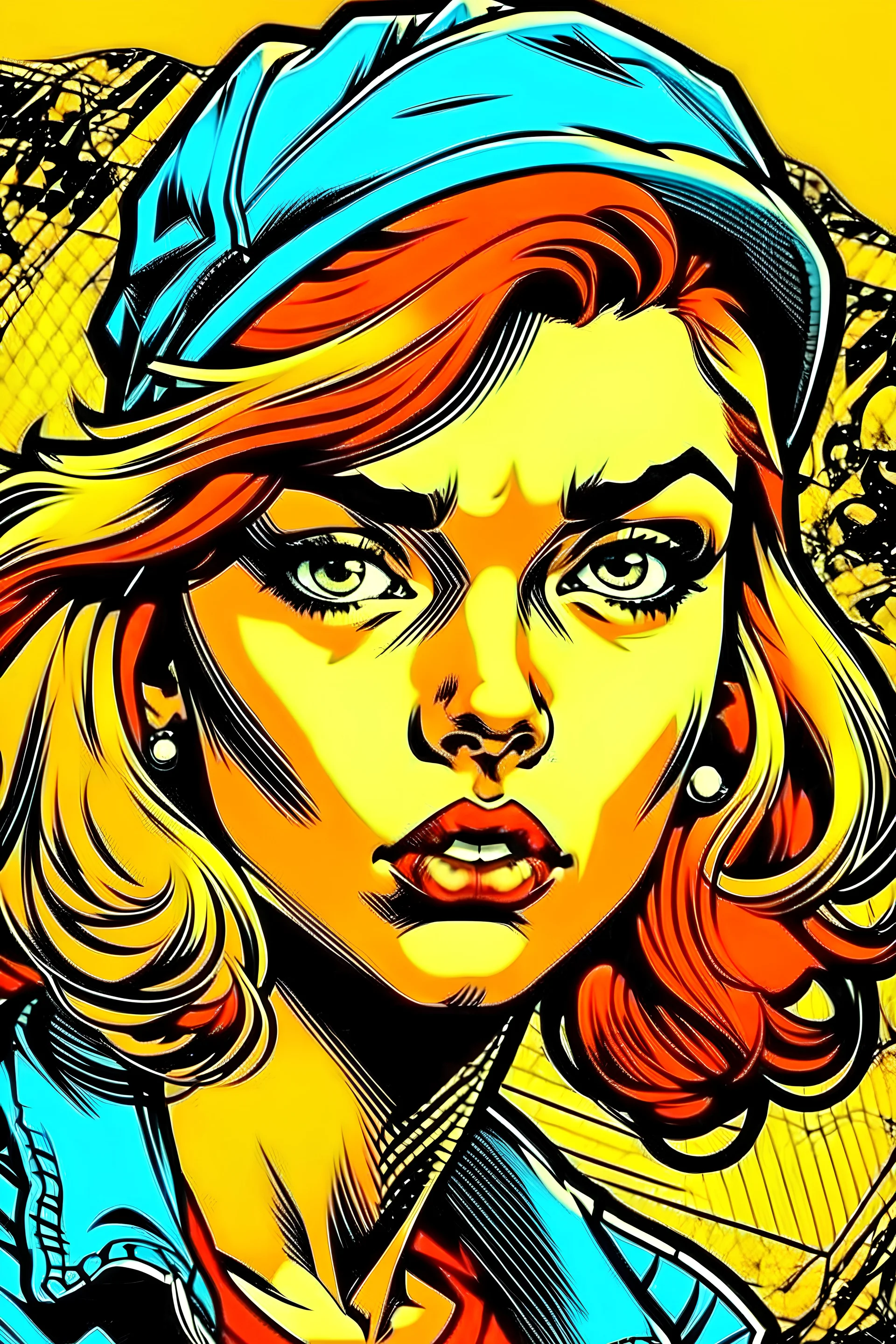 retro comics style teenager
