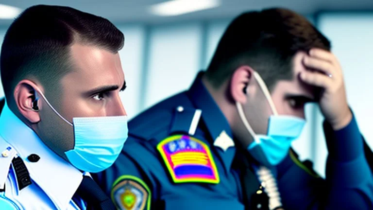 male cop dispatcher confused by evil virus in the phone