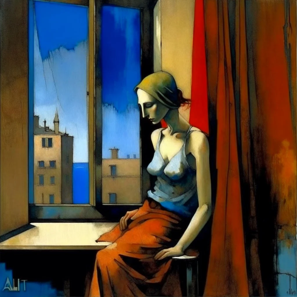 window, Alex Maleev, Leonor Fini, Yves Tanguy, Modigliani, Rembrandt