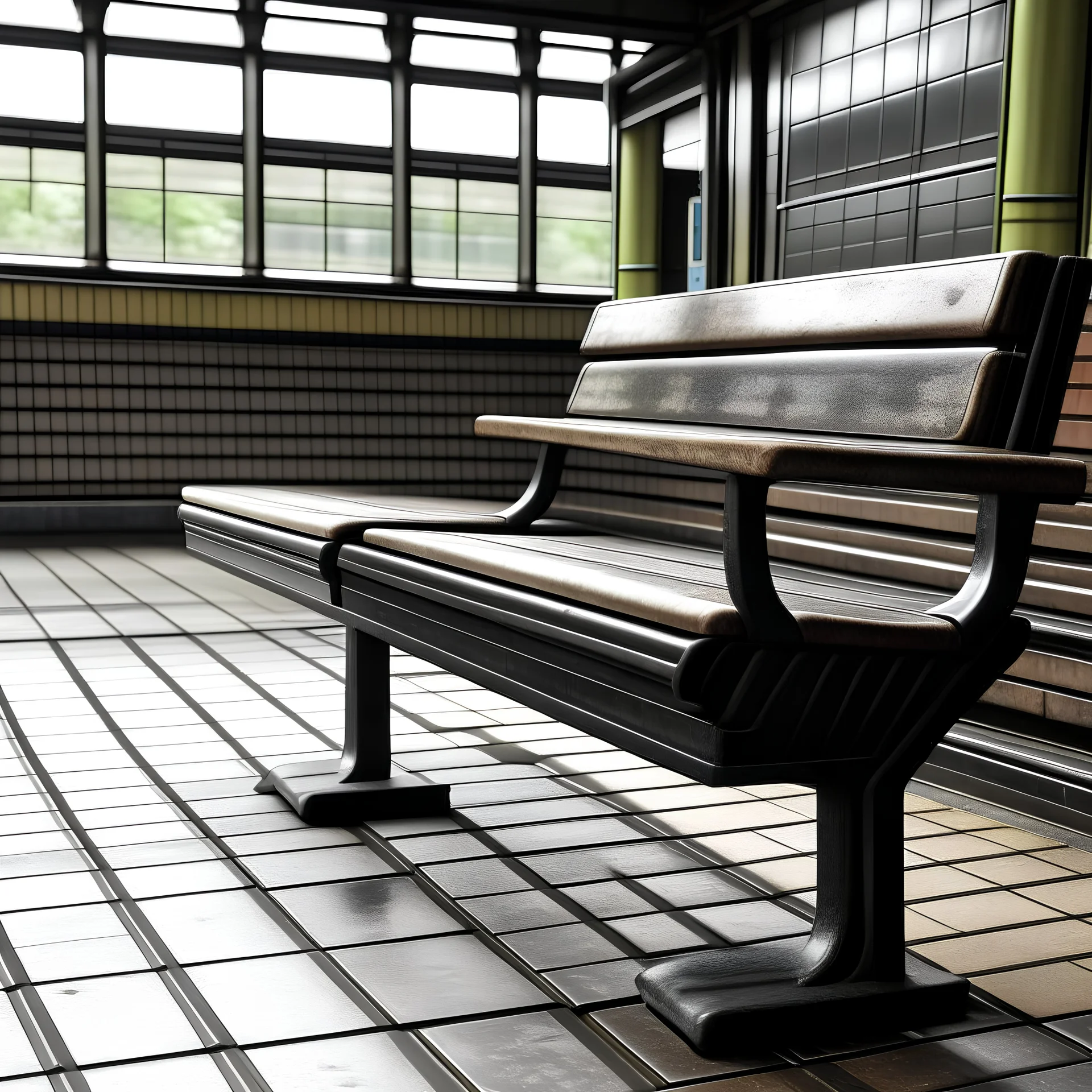 chair seat in train station side part
