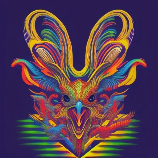 alien rooster deep colors kente