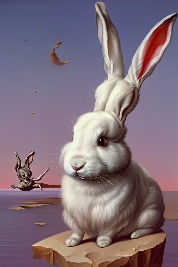 'The bunny, the bunny, yeah, I love the bunny I gave everything that I had for the bunny; surrealism; Salvador Dali