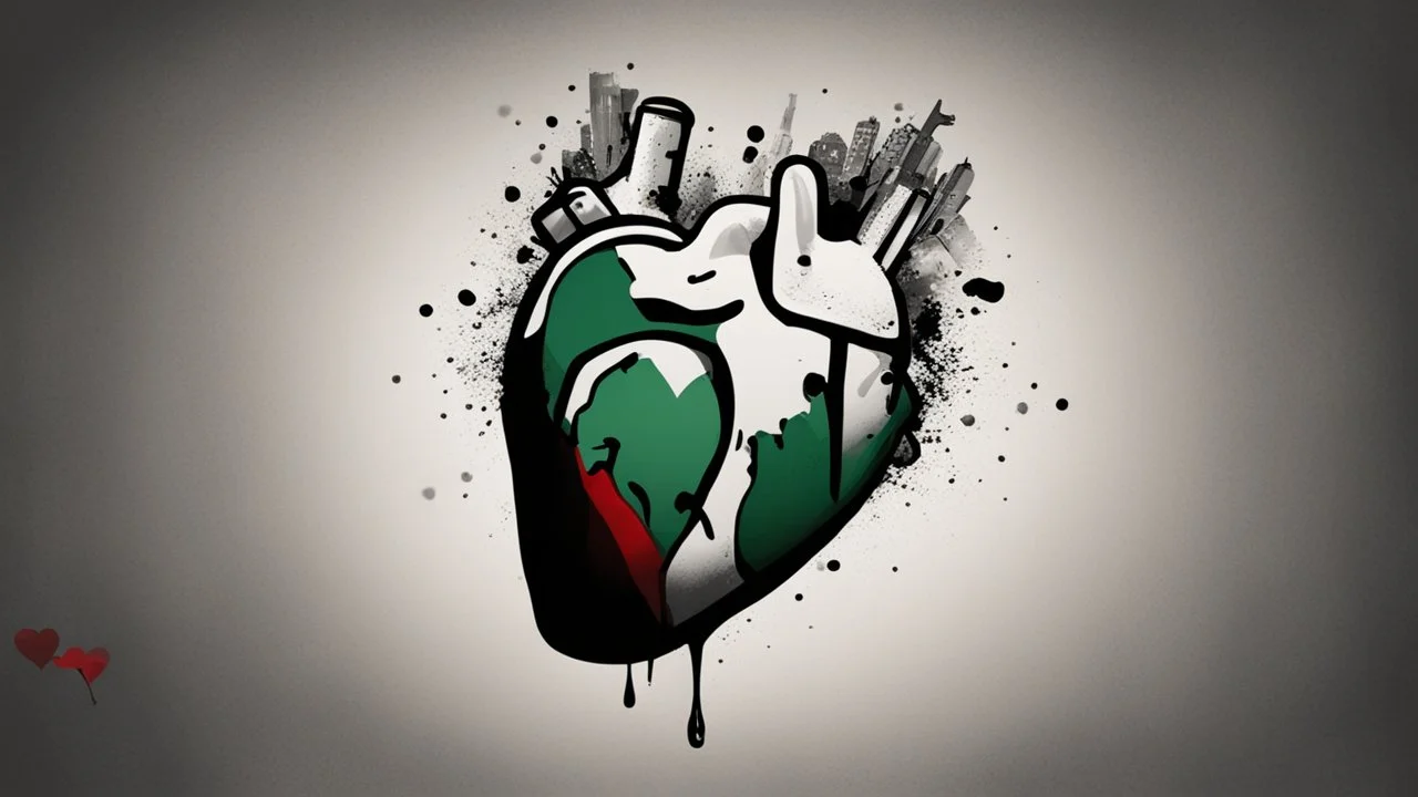 قلب يبكي نيرا عن فلسطين