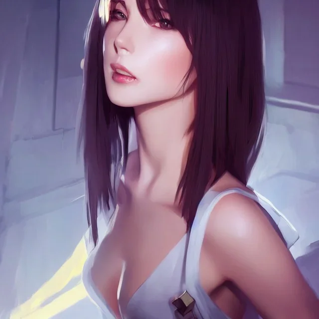 Insane pretty young woman. by wlop, ilya kuvshinov, krenz cushart, greg rutkowski, pixiv, sarah j. maas book cover style magician at the end of a corridor, smooth, sharp focus, d & d style, artstation, 4 k, hdr