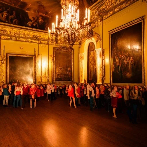 Celebration in a schloss, austrian people, ledherhosen, Austrian aesthetic, warm colors, wooden floor, forest green walls, night time, 8k, HD, cinematography, photorealistic, Cinematic, Color Grading, Ultra-Wide Angle, Depth of Field, hyper-detailed, beautifully color-coded, insane details, intricate details, beautifully color graded, Cinematic, Color Grading, Editorial Photography, Depth of Field, DOF, White Balance, 32k, Super-Resolution, Megapixel, ProPhoto RGB, VR