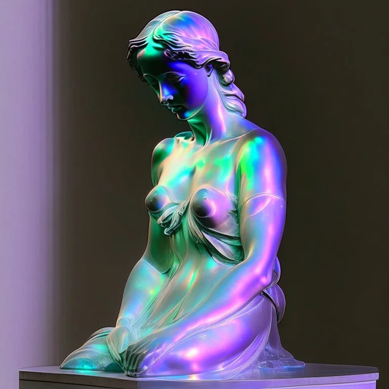 iridescent statue