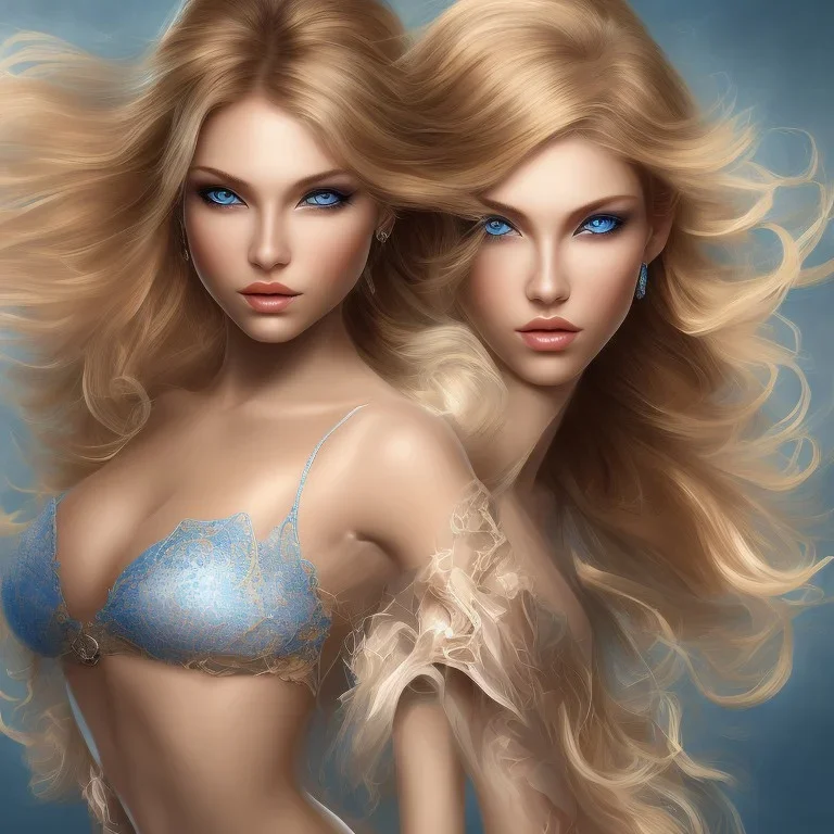 belle femme blonde aux yeux bleus