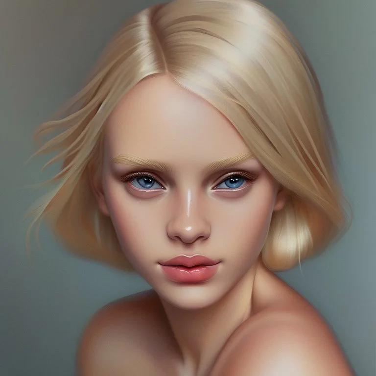 Portrait of beautiful blonde woman