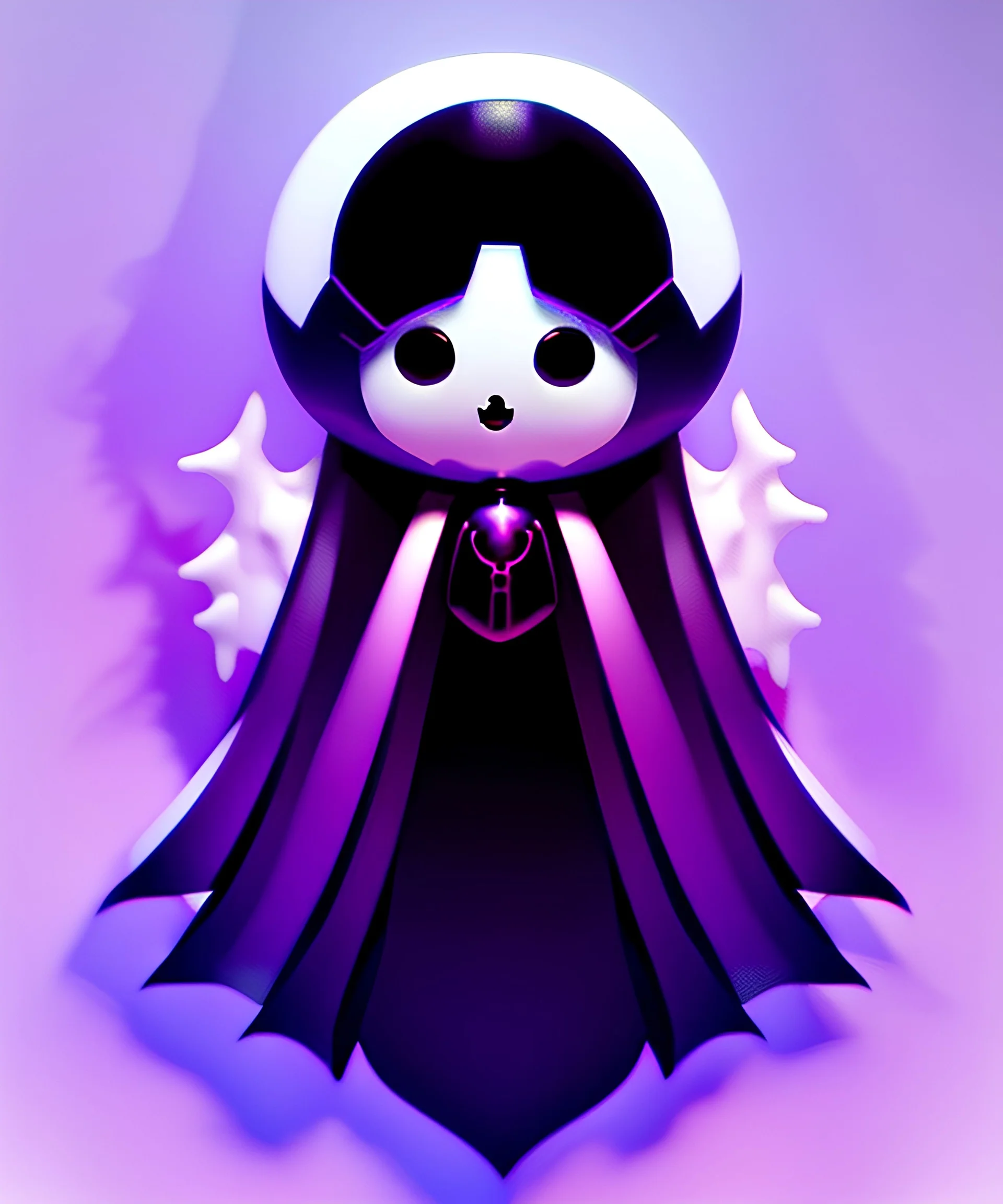 cute ghost, purple, black background, professional, artstation, black gradient, trending, high contrast