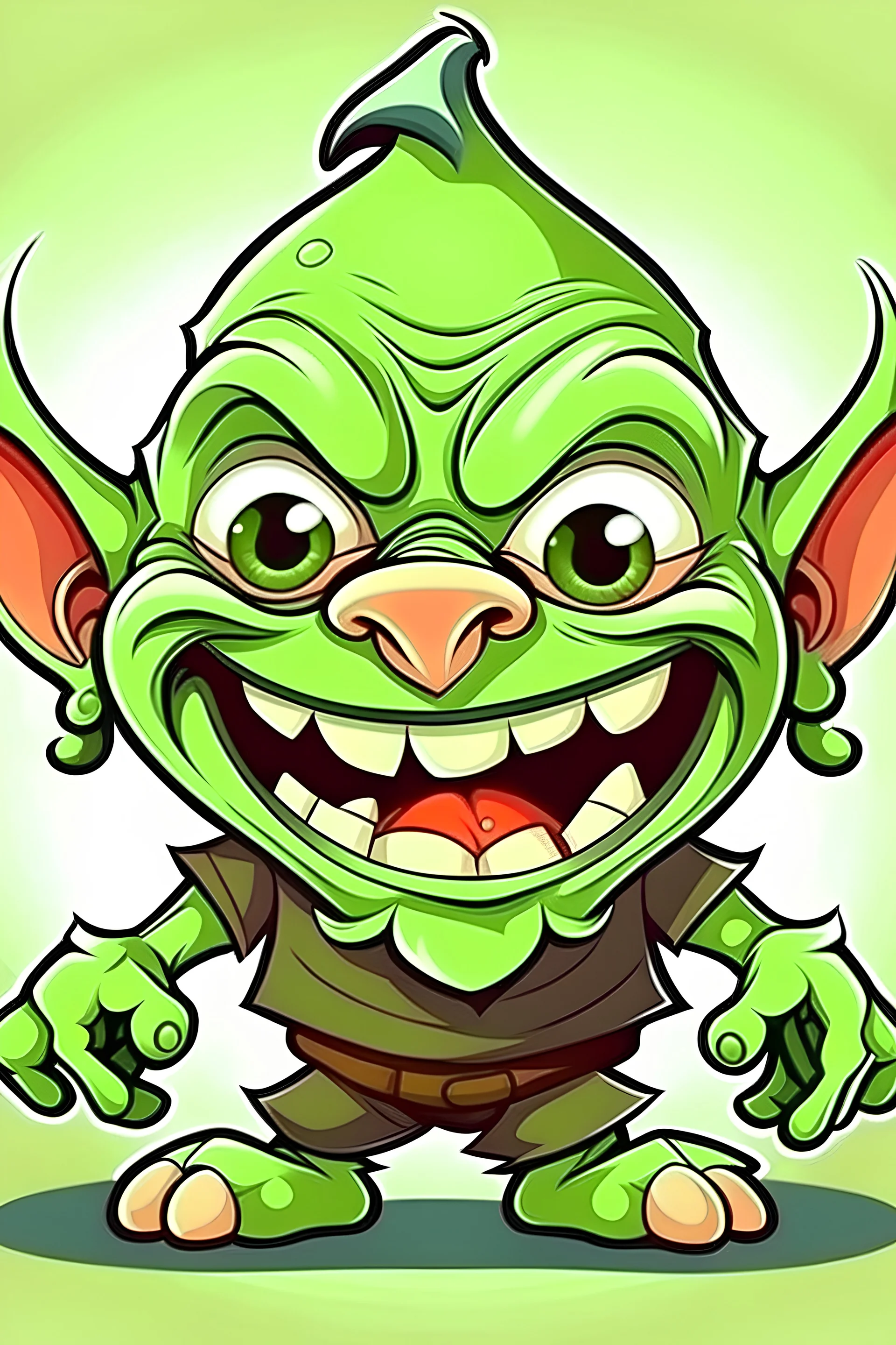 happy goblin cartoon style