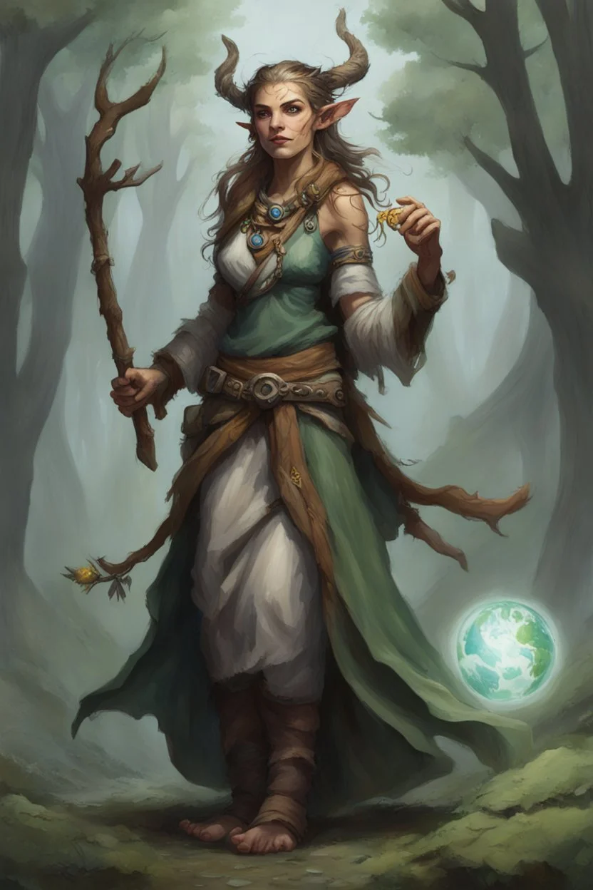 Female Firbolg Druid with Earth Powers