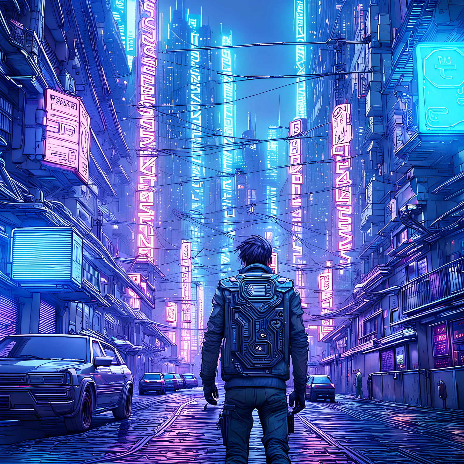 Expressively detailed and intricate 3d rendering of a hyperrealistic cyberpunk city, from the perspective of a hybrid human-llama walking down the street, dystopian, neon, side view, symetric, artstation: award-winning: professional portrait: fantastical: clarity: 16k: ultra quality: striking: brilliance: amazing depth: masterfully crafted.
