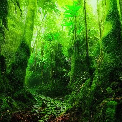 Surreal rainforest