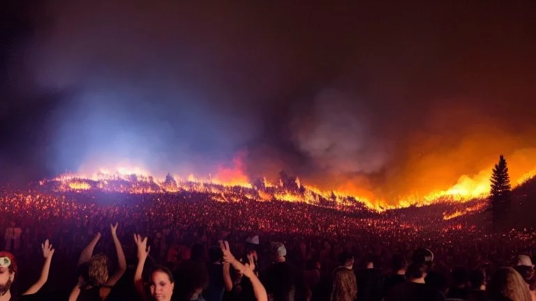 arcade fire concert, wildfires, quebec, festival