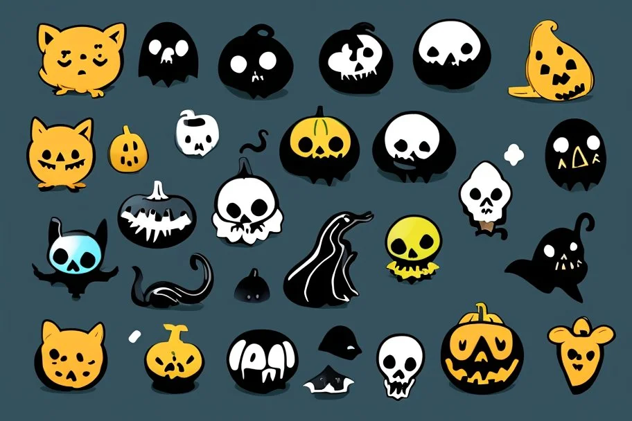 make a logo that is spooky and cute define its features more