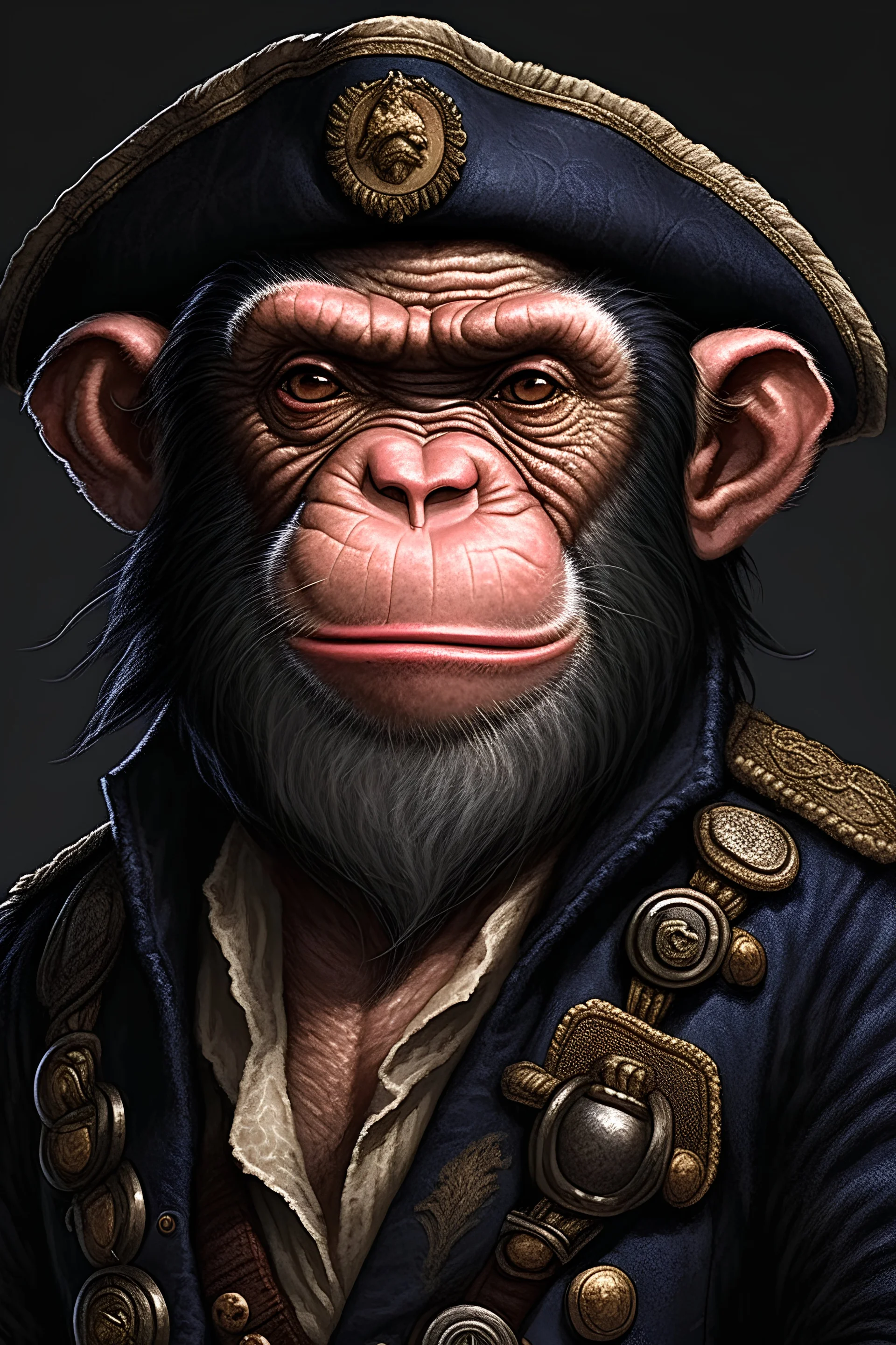 Chimp-folk pirate portrait