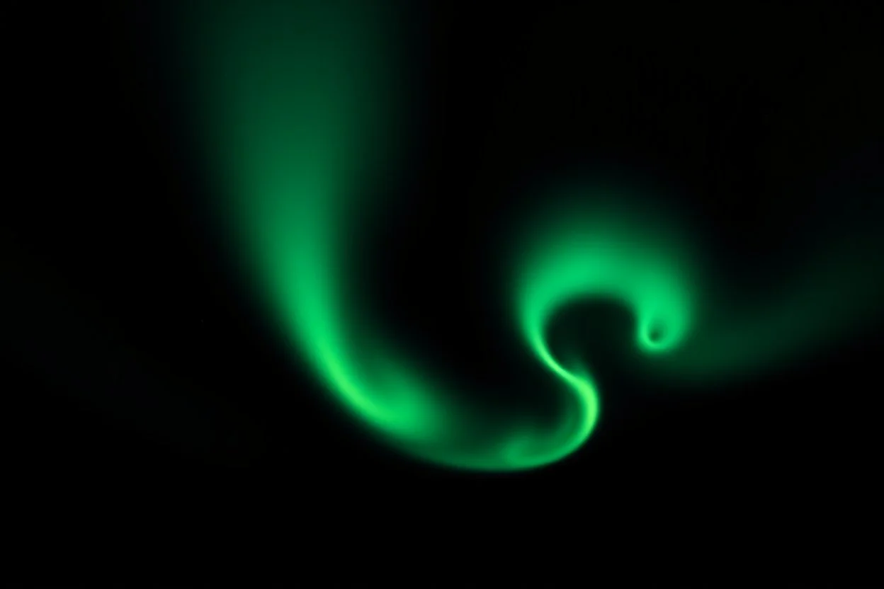 graphic shape of the aurora borealis. slight resemblance to a crown. smooth vector on black