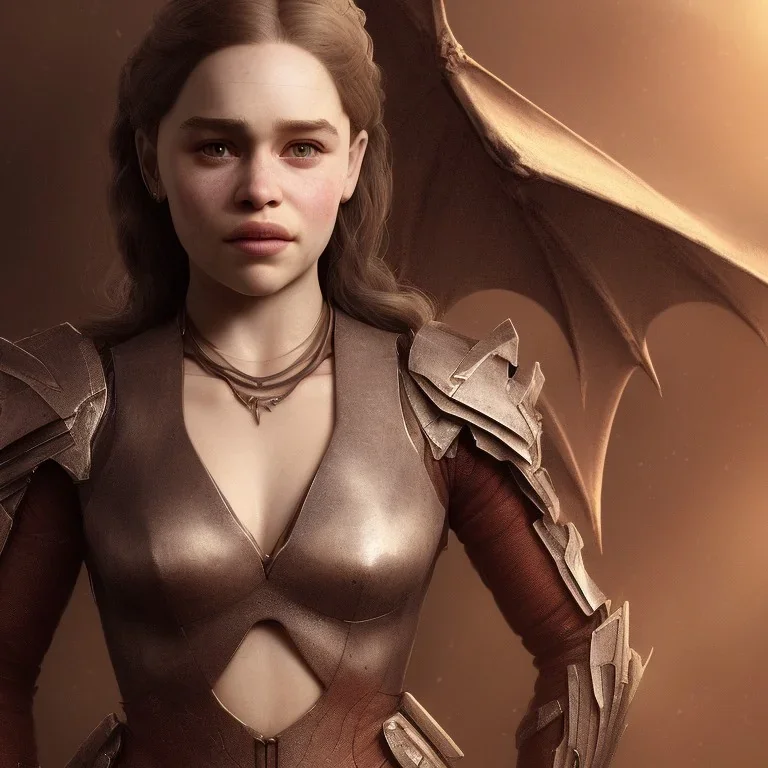 portrait perfect face emilia clarke, dragon armor,