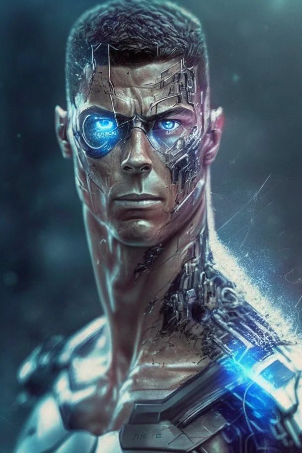 Cristiano Ronaldo as a Teerminator Cyborg