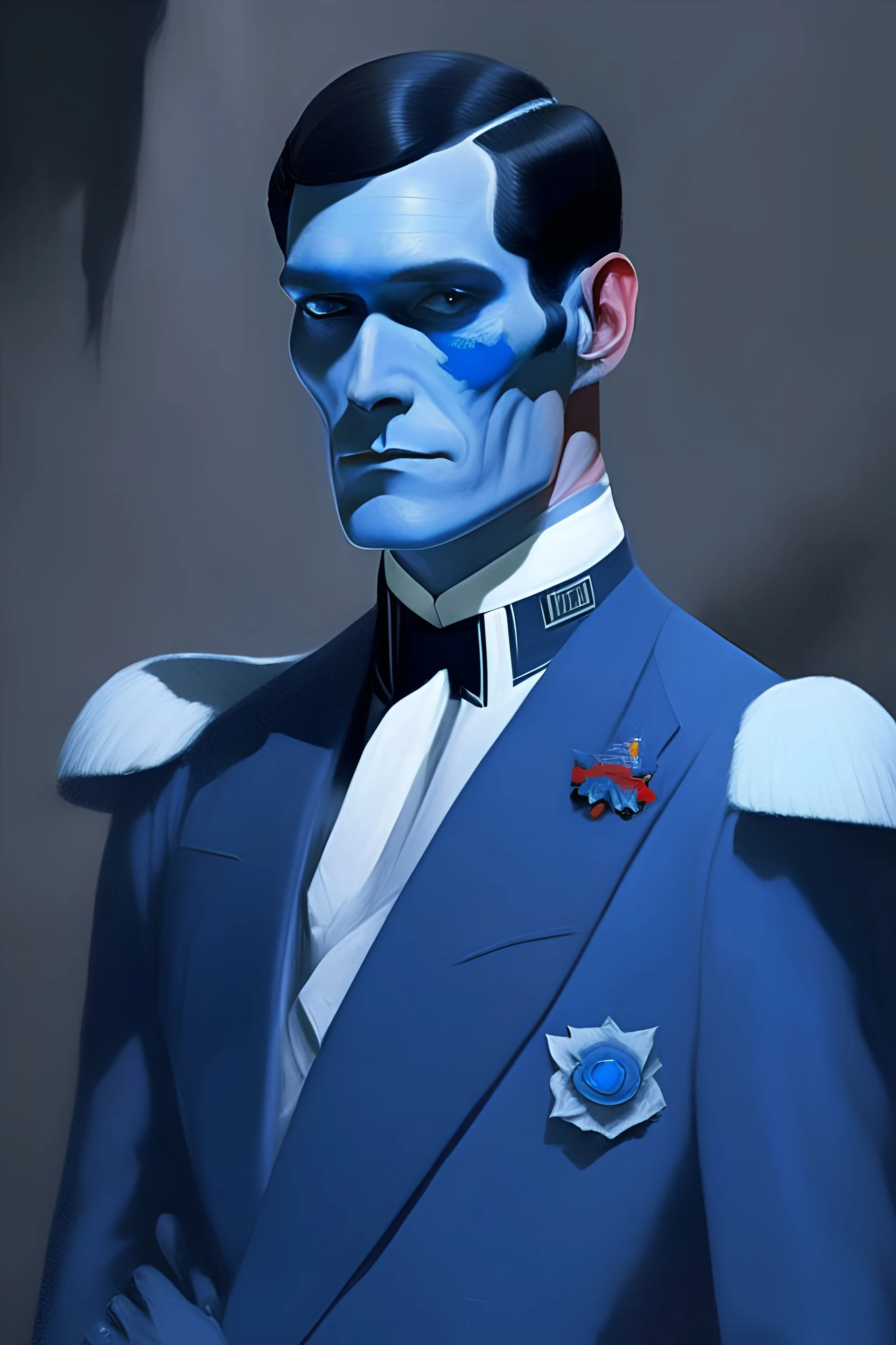 Grand Admiral Thrawn in a tuxedo