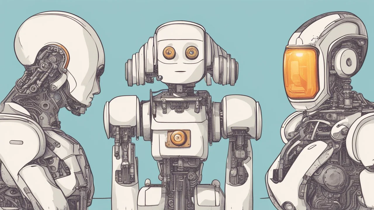 "An illustrative image for an article on 'Artificial Intelligence: Between Innovation and Challenges.' The image represents advanced technology applications and smart robots. It highlights the diverse uses of artificial intelligence in the future and symbolizes an optimistic vision and ongoing technological advancement."