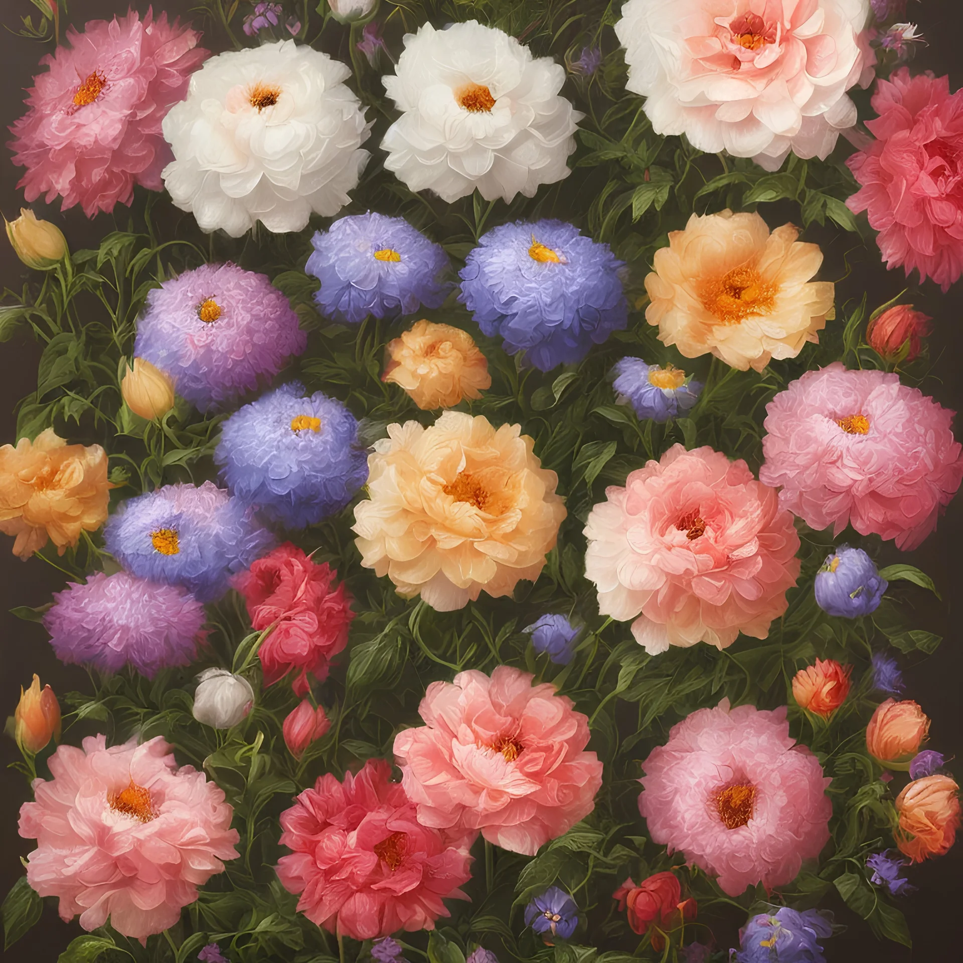 flowers, painting