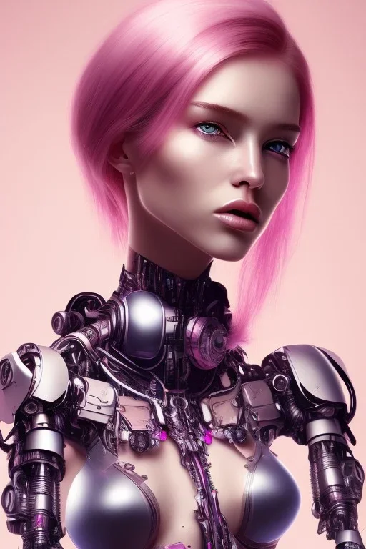 cyborg, pink hair, sexy, perfekt, real, dream