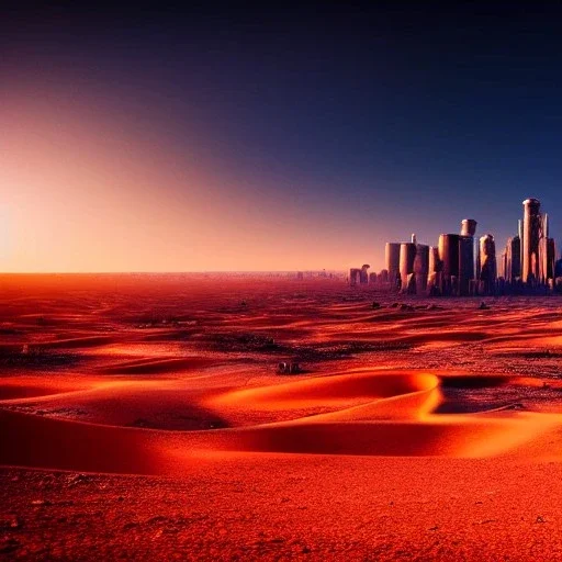 post apocalyptic city in the desert, extremely detailed digital painting, extremely detailed face,crystal clear Big eyes, mystical colors ,perfectly centered image, perfect composition, rim light, beautiful lighting,masterpiece,8k, stunning scene, raytracing,