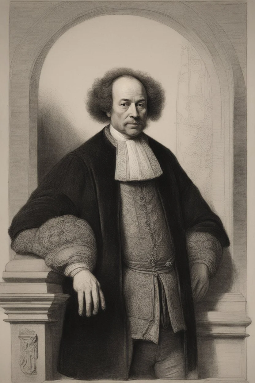 Portrait of a rich modern conservative politician by Rembrandt