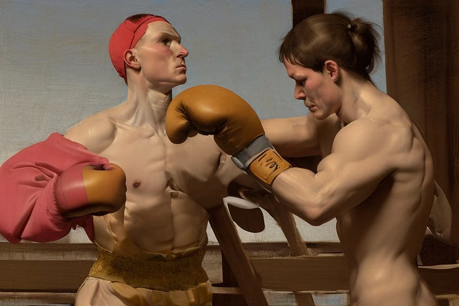 boxer in the ring by pontormo