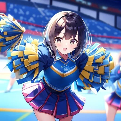 Clear focus,High resolution,High quality, An anime girl, cheerleader from boku no hero acedemia