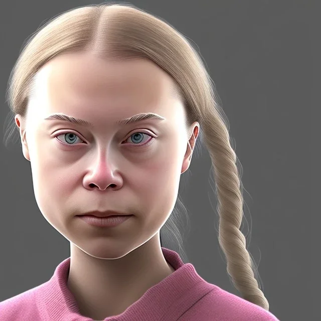 portrait Greta Thunberg nose piecing