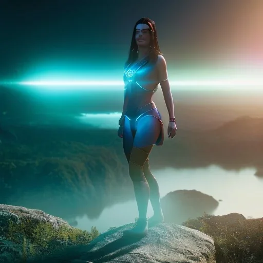 Liv Tyler as Avatar (movie), closed eyes, rtx, reflection, 8k, glow, winning photography, caustics