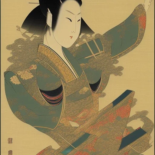  brand logo, Ukiyo-e japanese art