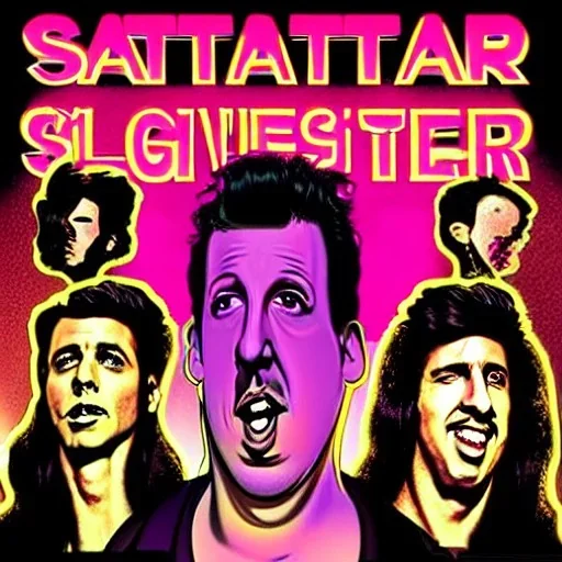 Saturday Night Fever Dream thrash metal cover staring Adam Sandler