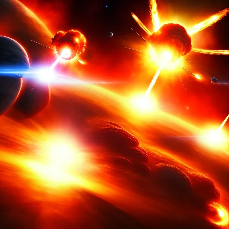 8k resolution nuclear explosion, space ship desktop wallpaper