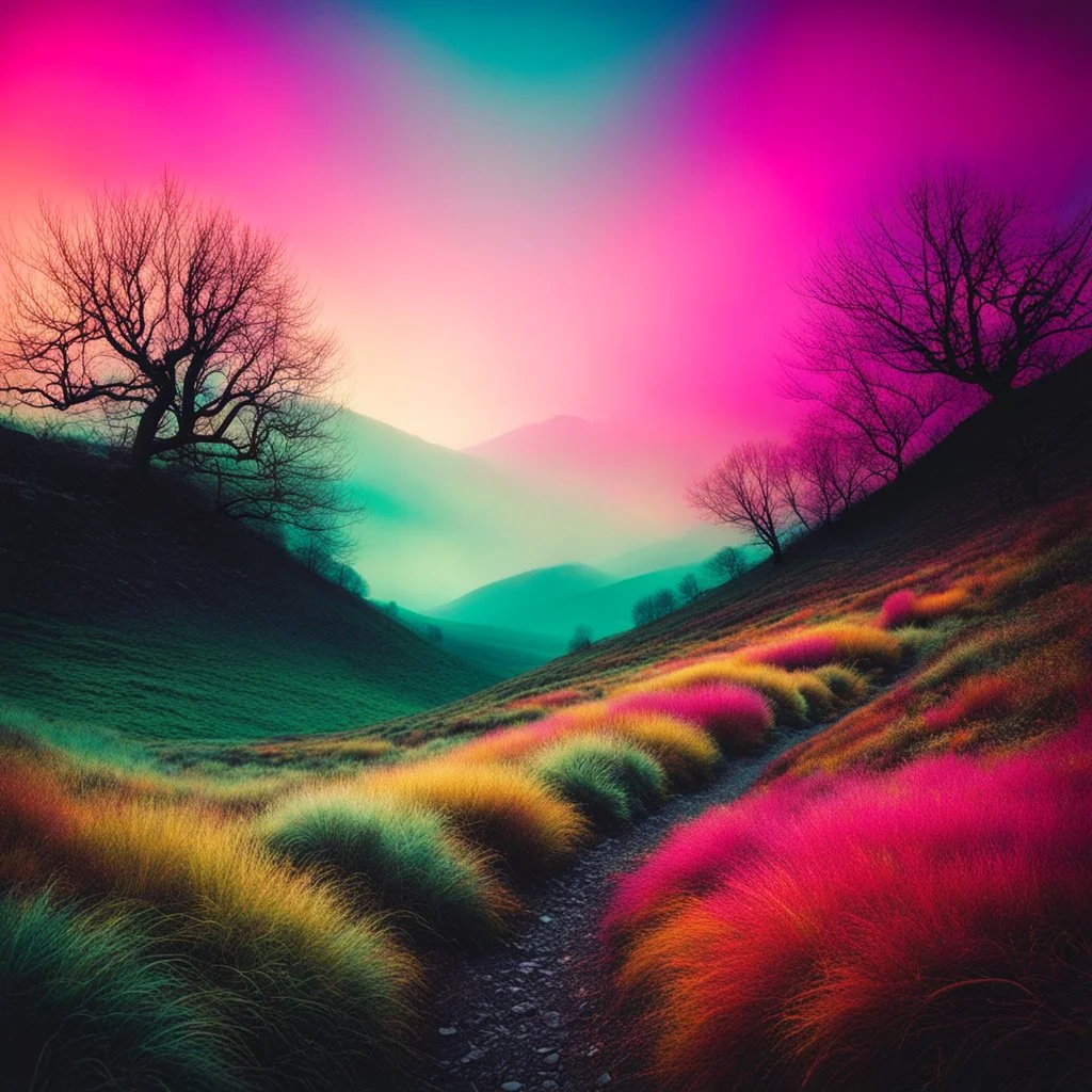 Hyperphotography, dreamscape, landscape colours odd creepy hypnotic obsessive intricate, distant