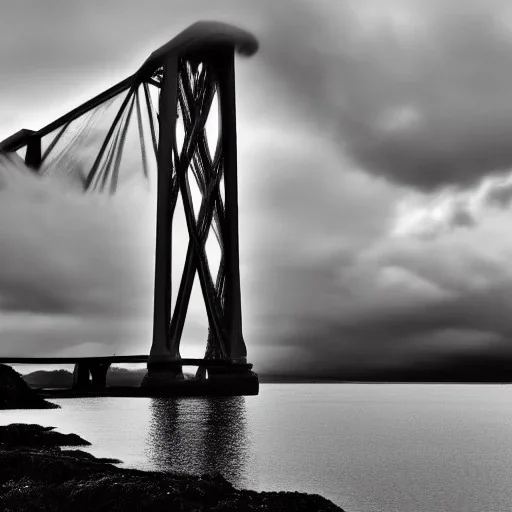  Forth Railway Bridge in stormy weather