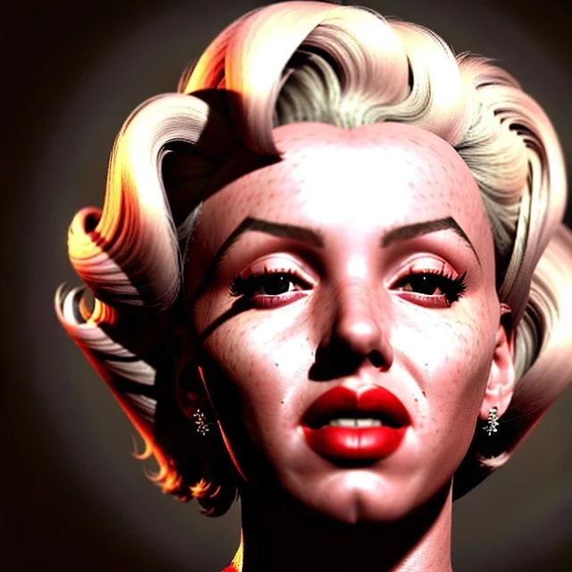 Realistic image portrait, sweet Marylin Monroe, scarlet Johansson, cyberpunk style, highly detailed, unreal engine 5, ray tracing, RTX, lumen lighting, ultra detail, volumetric lighting, 3d, finely drawn, high definition, high resolution.