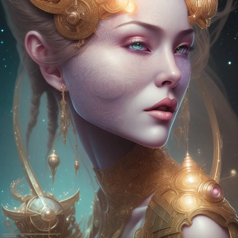 sango fantasy, fantasy magic, intricate, sharp focus, illustration, highly detailed, digital painting, concept art, matte, artgerm and paul lewin and kehinde wiley, masterpiece sexy lips Asian lady body Papu New Guina blue space lady space sun galaxy