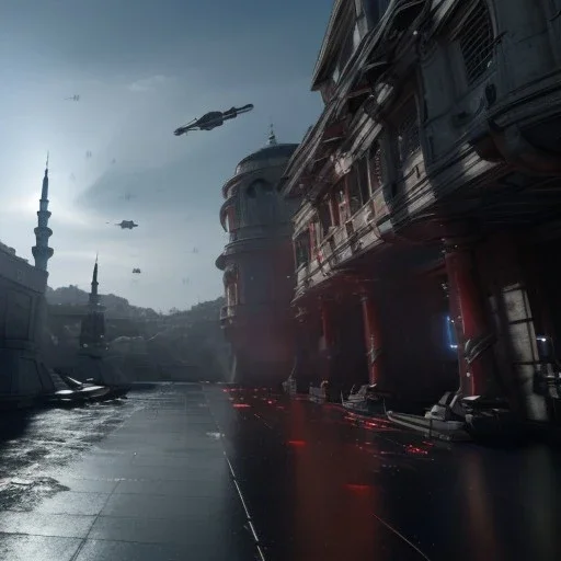 Star wars, İstanbul, unreal engine 5, dramatic lighting, anime lut, hyper realistic, cinematic lighting