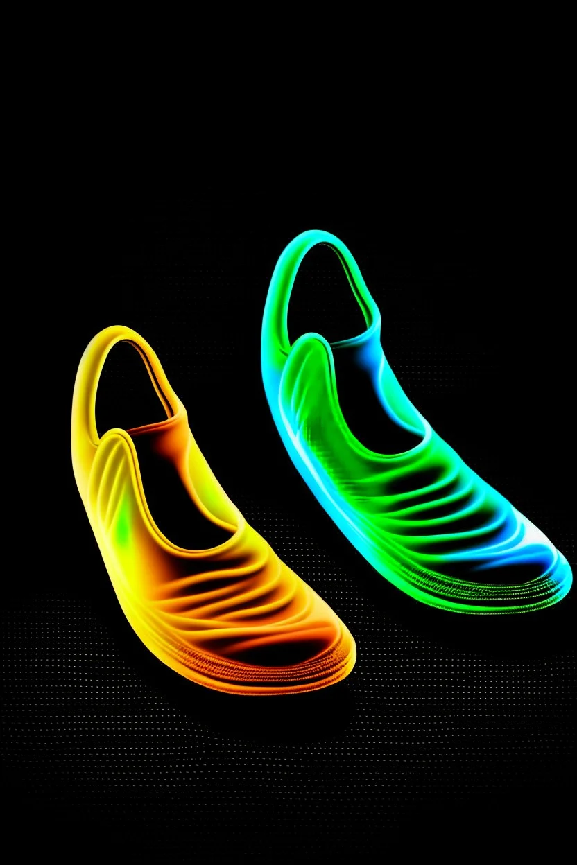 Shoe sole tread. Ghosts. Use only four colours.