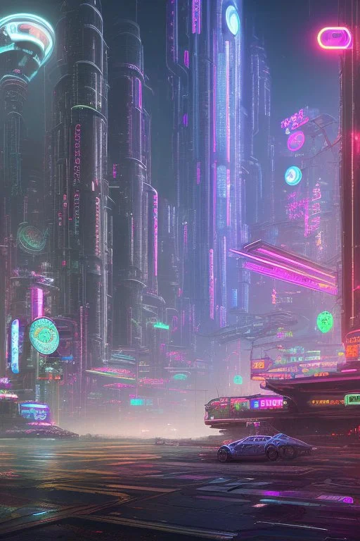 Create a detailed high-resolution depiction of a semi-realistic cyberpunk world where advanced technology seamlessly blends with gritty urban landscapes. Imagine a cityscape dominated by neon lights, towering skyscrapers, and holographic advertisements. In this dystopian future, cybernetic enhancements are widespread, and individuals sport a mix of futuristic implants and prosthetics that seamlessly integrate with their organic parts. Picture a protagonist navigating through the crowded streets