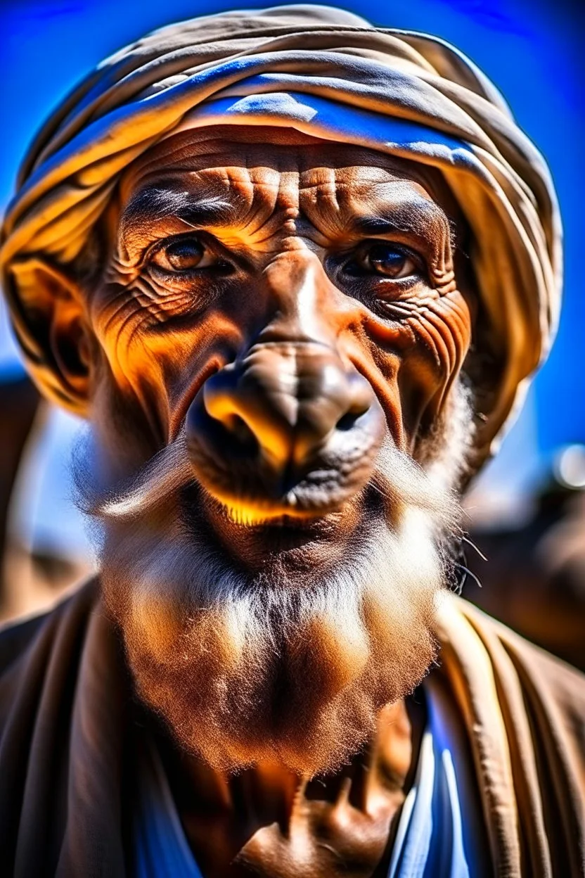 human with camel face