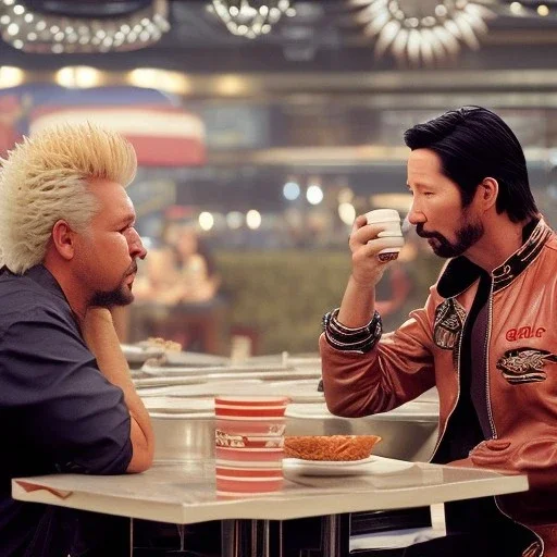 Me having coffee with Guy Fieri consoling Sad Keanu on the Food Network