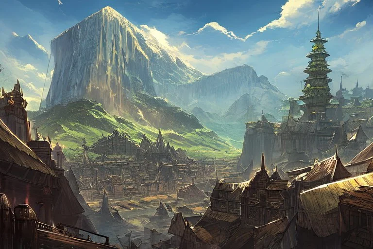 A massive tribal city high in the mountains