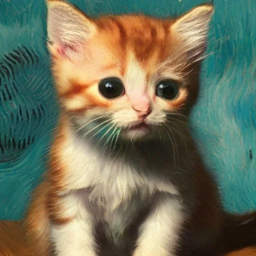 Kitten by Van Gogh