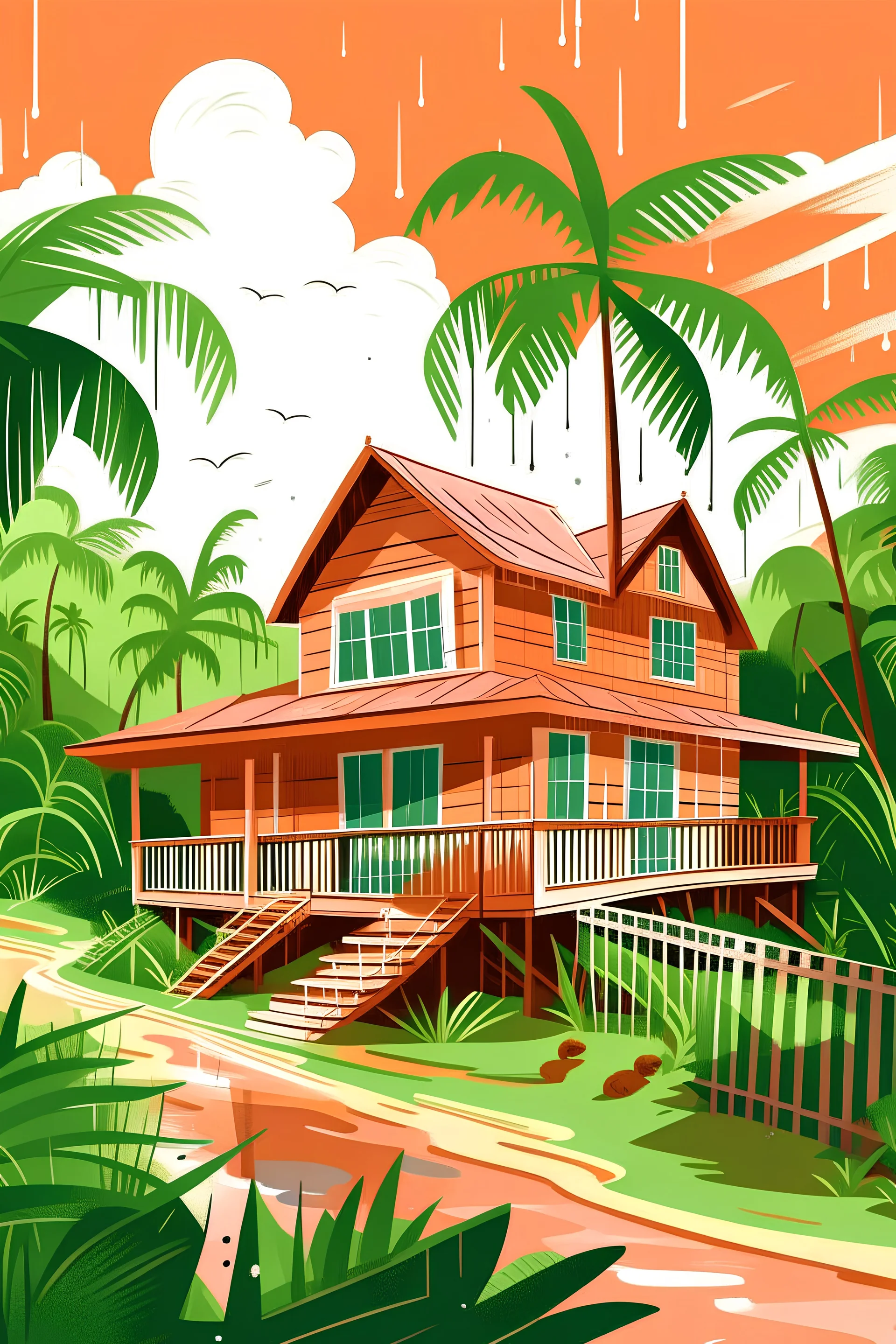 HOUSE IN A TROPICAL WEATHER